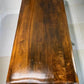 Lenox Shop Writing Table, Vintage 1930s Spanish Revival Carved Desk Trestle Base