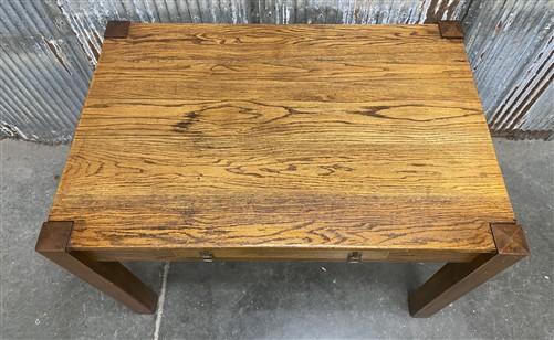 Writing desk - Arts & Crafts Mission Style Writing Desk, Vintage Oak Table with 1 Drawer by The Old Grainery (arts and cra...
