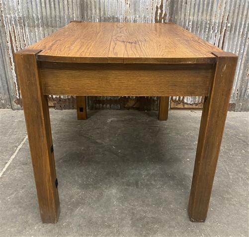 Writing desk - Arts & Crafts Mission Style Writing Desk, Vintage Oak Table with 1 Drawer by The Old Grainery (arts and cra...