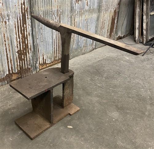 anvil - Blacksmith T-Stake Anvil w/Welding Stand, Vintage Industrial Metal Forming Tool by The Old Grainery (Anvil, Blacks...