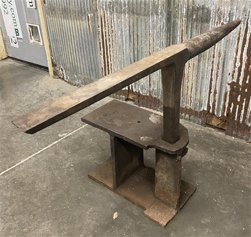 anvil - Blacksmith T-Stake Anvil w/Welding Stand, Vintage Industrial Metal Forming Tool by The Old Grainery (Anvil, Blacks...