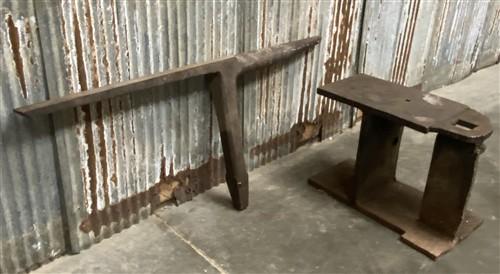 anvil - Blacksmith T-Stake Anvil w/Welding Stand, Vintage Industrial Metal Forming Tool by The Old Grainery (Anvil, Blacks...