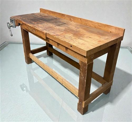 Workbench - Rustic Work table, Vintage Carpenter's Workbench, Woodworking Console Table, A5 by The Old Grainery (Carpenter...