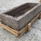 43" Carved Stone Trough, Planter Sink Garden Fountain Basin, Landscaping, B