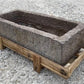 43" Carved Stone Trough, Planter Sink Garden Fountain Basin, Landscaping, B