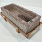 40.5" Carved Stone Trough, Planter Sink Garden Fountain Basin, Landscaping, C