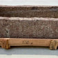 40.5" Carved Stone Trough, Planter Sink Garden Fountain Basin, Landscaping, C