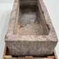 40.5" Carved Stone Trough, Planter Sink Garden Fountain Basin, Landscaping, C