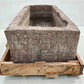 40.5" Carved Stone Trough, Planter Sink Garden Fountain Basin, Landscaping, C
