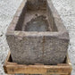 42.5" Carved Stone Trough, Planter Sink Garden Fountain Basin, Landscaping, D