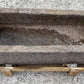 42.5" Carved Stone Trough, Planter Sink Garden Fountain Basin, Landscaping, D