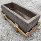 42.5" Carved Stone Trough, Planter Sink Garden Fountain Basin, Landscaping, D