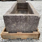 42.5" Carved Stone Trough, Planter Sink Garden Fountain Basin, Landscaping, D