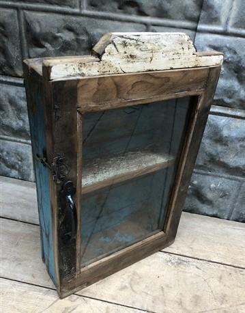Medicine Cabinet, Vintage Wood Display Case, Wall Mount Cupboard, Shadow Box BME