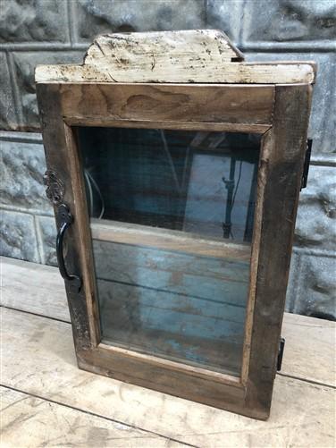 Medicine Cabinet, Vintage Wood Display Case, Wall Mount Cupboard, Shadow Box BME