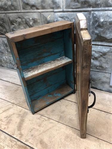 Medicine Cabinet, Vintage Wood Display Case, Wall Mount Cupboard, Shadow Box BME