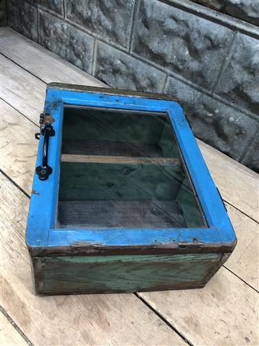 Medicine Cabinet, Vintage Wood Display Case, Wall Mount Cupboard, Shadow Box BMH