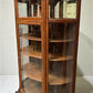 Curio Cabinet - Oak Curved Glass China Cabinet, Curio Cabinet,Display Case, Bow Front Carved Top by The Old Grainery (Book...
