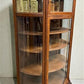 Curio Cabinet - Oak Curved Glass China Cabinet, Curio Cabinet,Display Case, Bow Front Carved Top by The Old Grainery (Book...