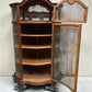 Curio Cabinet - Oak Curved Glass China Cabinet, Curio Cabinet,Display Case, Bow Front Carved Top by The Old Grainery (Book...
