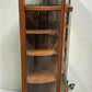 Curio Cabinet - Oak Curved Glass China Cabinet, Curio Cabinet,Display Case, Bow Front Carved Top by The Old Grainery (Book...
