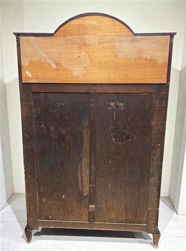 Curio Cabinet - Oak Curved Glass China Cabinet, Curio Cabinet,Display Case, Bow Front Carved Top by The Old Grainery (Book...