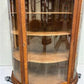 Curio Cabinet - Oak Curved Glass China Cabinet, Curio Cabinet,Display Case, Bow Front Carved Top by The Old Grainery (Book...
