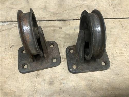 Casters - 2 Caster Wheels, 2 1/2 Inch Thomas Bros Mfg Fixed Non Swivel Caster Wheels by The Old Grainery (2 1 half inch, c...