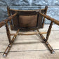 Saddle stool - Oak Saddle Stool, Refinished Antique Seat, Curved Canvas Seat Hallway Chair by The Old Grainery (14 inch de...