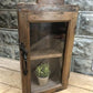 Medicine Cabinet, Vintage Wood Display Case, Wall Mount Cupboard, Shadow Box BMU