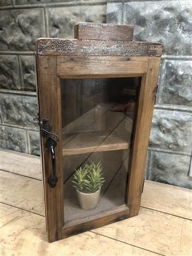 Medicine Cabinet, Vintage Wood Display Case, Wall Mount Cupboard, Shadow Box BMU