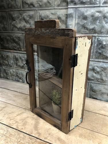 Medicine Cabinet, Vintage Wood Display Case, Wall Mount Cupboard, Shadow Box BMU