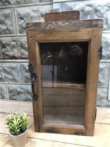 Medicine Cabinet, Vintage Wood Display Case, Wall Mount Cupboard, Shadow Box BMU