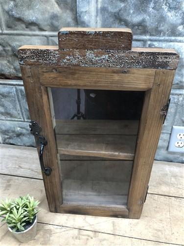 Medicine Cabinet, Vintage Wood Display Case, Wall Mount Cupboard, Shadow Box BMU
