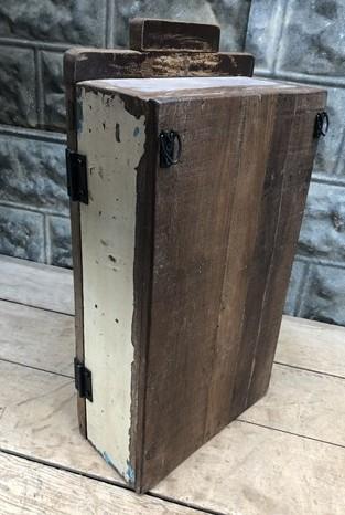 Medicine Cabinet, Vintage Wood Display Case, Wall Mount Cupboard, Shadow Box BMU