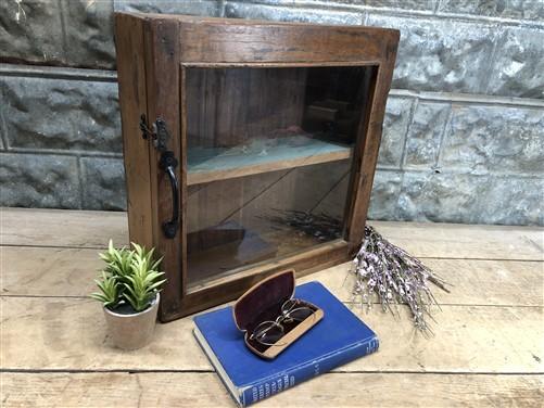Medicine Cabinet, Vintage Wood Display Case, Wall Mount Cupboard, Shadow Box BMT by The Old Grainery (1 door, 1 shelf, 17...