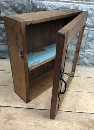 Medicine Cabinet, Vintage Wood Display Case, Wall Mount Cupboard, Shadow Box BMT by The Old Grainery (1 door, 1 shelf, 17...