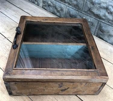 Medicine Cabinet, Vintage Wood Display Case, Wall Mount Cupboard, Shadow Box BMT by The Old Grainery (1 door, 1 shelf, 17...