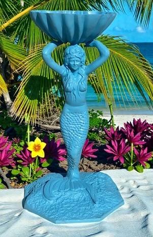 Home & Living > Outdoor & Gardening > Garden Decoration > Outdoor Statues - Large Mermaid Bird Bath Statue, Nautical Pool...