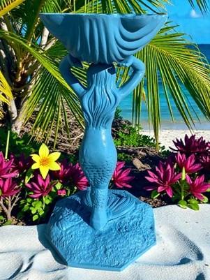 Home & Living > Outdoor & Gardening > Garden Decoration > Outdoor Statues - Large Mermaid Bird Bath Statue, Nautical Pool...