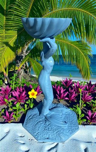 Home & Living > Outdoor & Gardening > Garden Decoration > Outdoor Statues - Large Mermaid Bird Bath Statue, Nautical Pool...