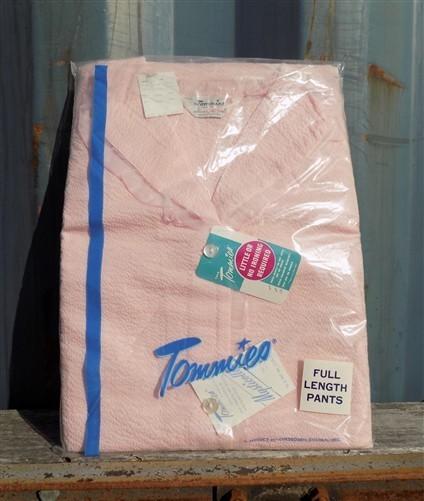 Tommies Gotham Gold Stripe 100% Cotton 2 Piece Set, Size 38 Tall NOS Pink Pjs