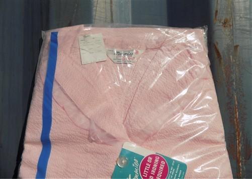 Tommies Gotham Gold Stripe 100% Cotton 2 Piece Set, Size 38 Tall NOS Pink Pjs