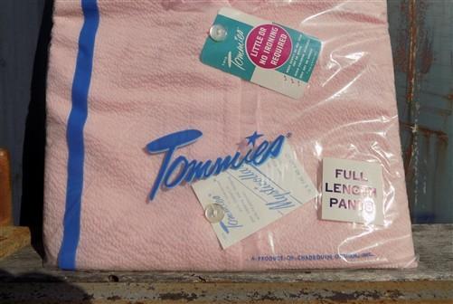 Tommies Gotham Gold Stripe 100% Cotton 2 Piece Set, Size 38 Tall NOS Pink Pjs