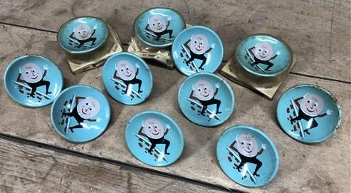 11 Amerock Humpty Dumpty Story Book Knobs A603, Vintage Childrens Hardware Pulls