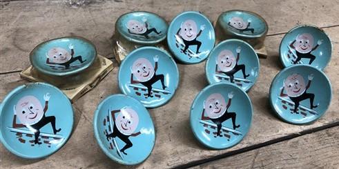 11 Amerock Humpty Dumpty Story Book Knobs A603, Vintage Childrens Hardware Pulls