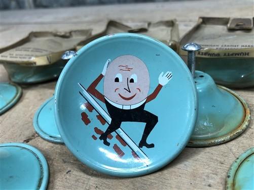 11 Amerock Humpty Dumpty Story Book Knobs A603, Vintage Childrens Hardware Pulls