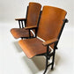 Theater Seats - 2 Vintage Wood Folding Theater Seats, Auditorium Seats, Entryway Bench, E18 by The Old Grainery (art deco,...
