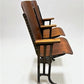 Theater Seats - 2 Vintage Wood Folding Theater Seats, Auditorium Seats, Entryway Bench, E18 by The Old Grainery (art deco,...