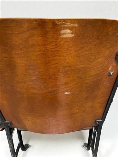 Theater Seats - 2 Vintage Wood Folding Theater Seats, Auditorium Seats, Entryway Bench, E18 by The Old Grainery (art deco,...